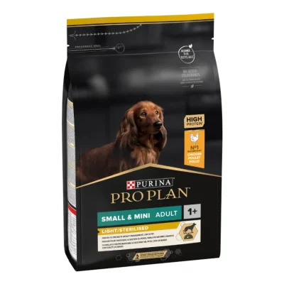 PRO PLAN Small & Mini Adult Light Sterilised au poulet 3 kg