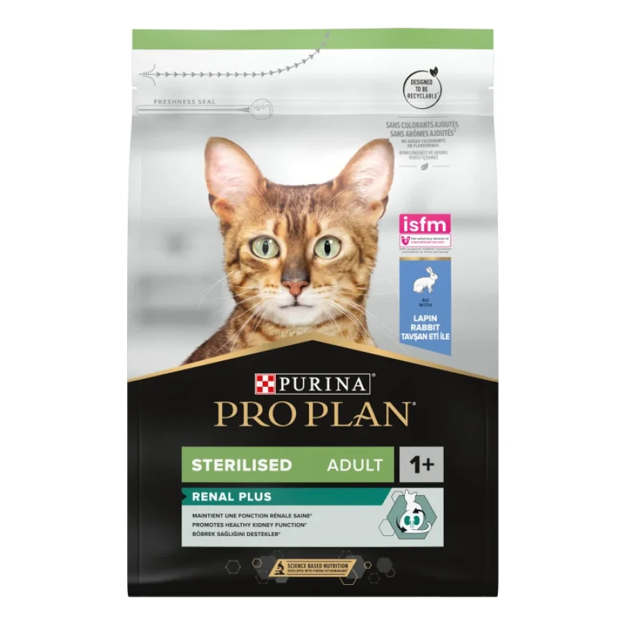 PRO PLAN Sterilised Adult Optirenal au lapin 3 kg