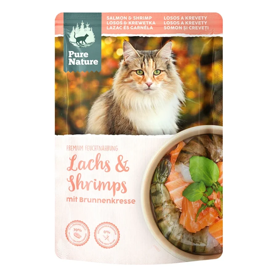 Pure Nature Adult Saumon et Crevettes 12 x 80 g