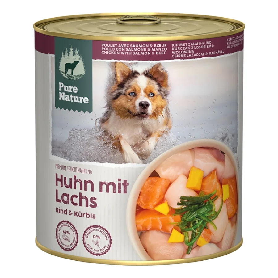 Pure Nature nourriture humide chien adulte 6 x 800 g Rind mit Lamm & Huhn