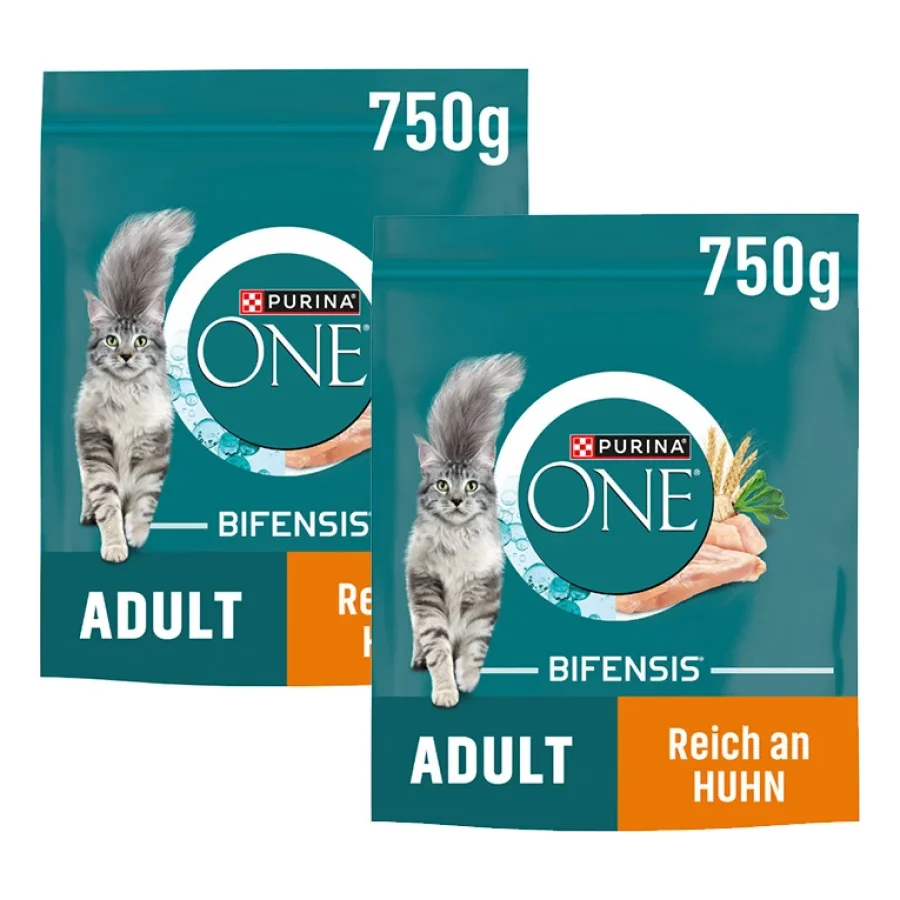 Purina ONE Bifensis Adult Poulet céréale complète 2x750 g