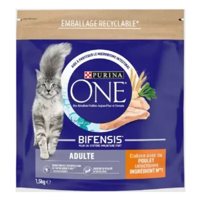 Purina ONE Croquettes pour Chat Adulte au Poulet et aux Céréales 1,5 kg