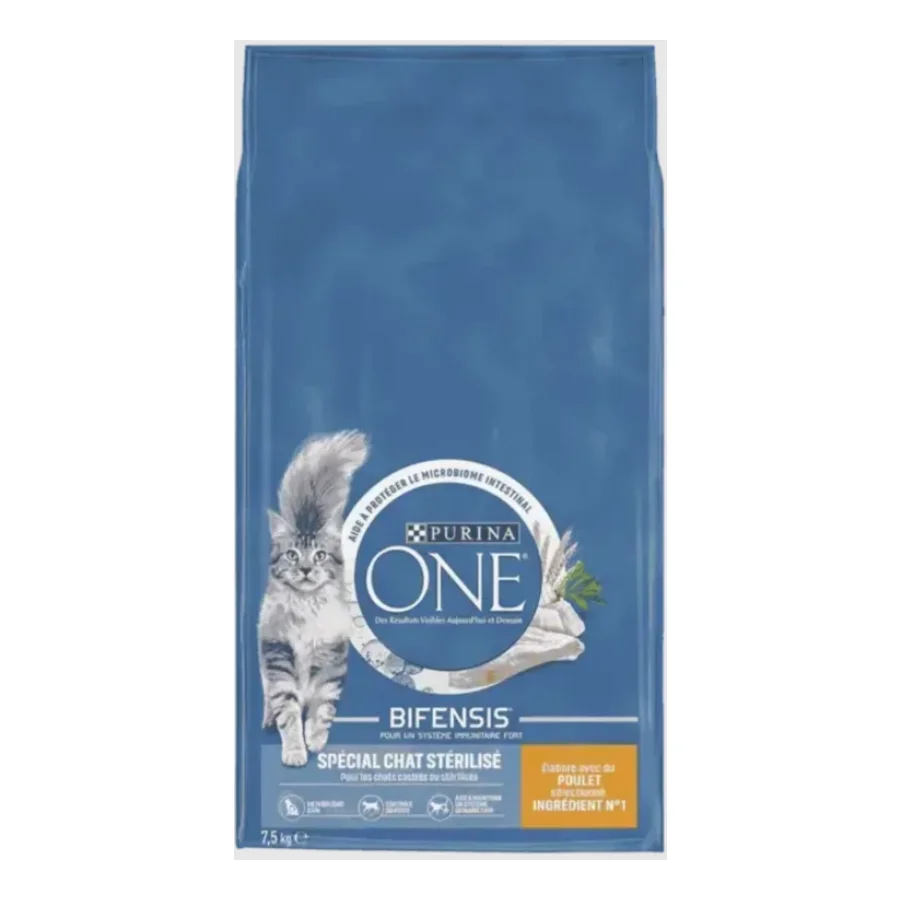 Purina ONE Croquettes pour Chat Stérilisé au Poulet 7,5 kg