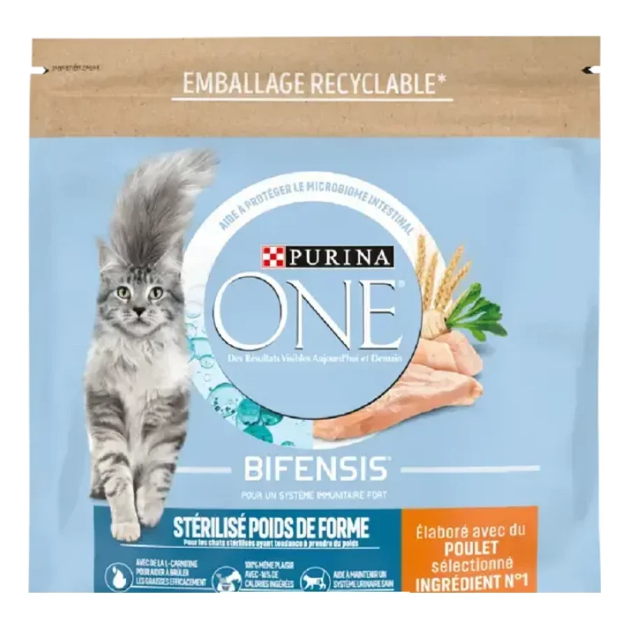 Purina ONE - Croquettes pour Chat Stérilisé Poids de Forme 1,5 kg