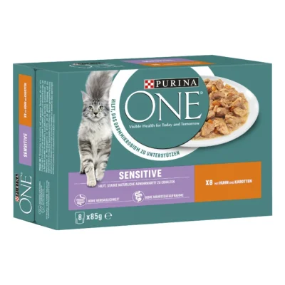 Purina ONE Sensitive avec poulet & carottes 8x85g