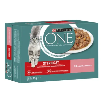 Purina ONE STERILCAT Nourriture humide pour chat Adulte morceaux tendres en sauce 8 x 85 g