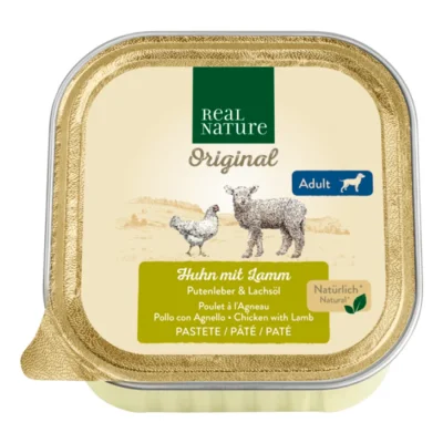 REAL NATURE Adult Agneau & Foie de dinde 34x100 g
