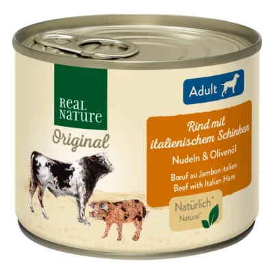 REAL NATURE Adult Bœuf et jambon ital. 6x200 g