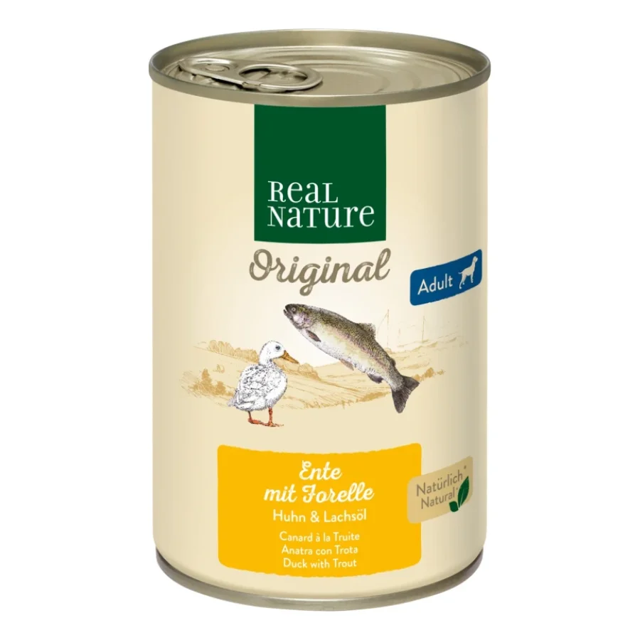 REAL NATURE Adult Canard à la truite 12x400 g