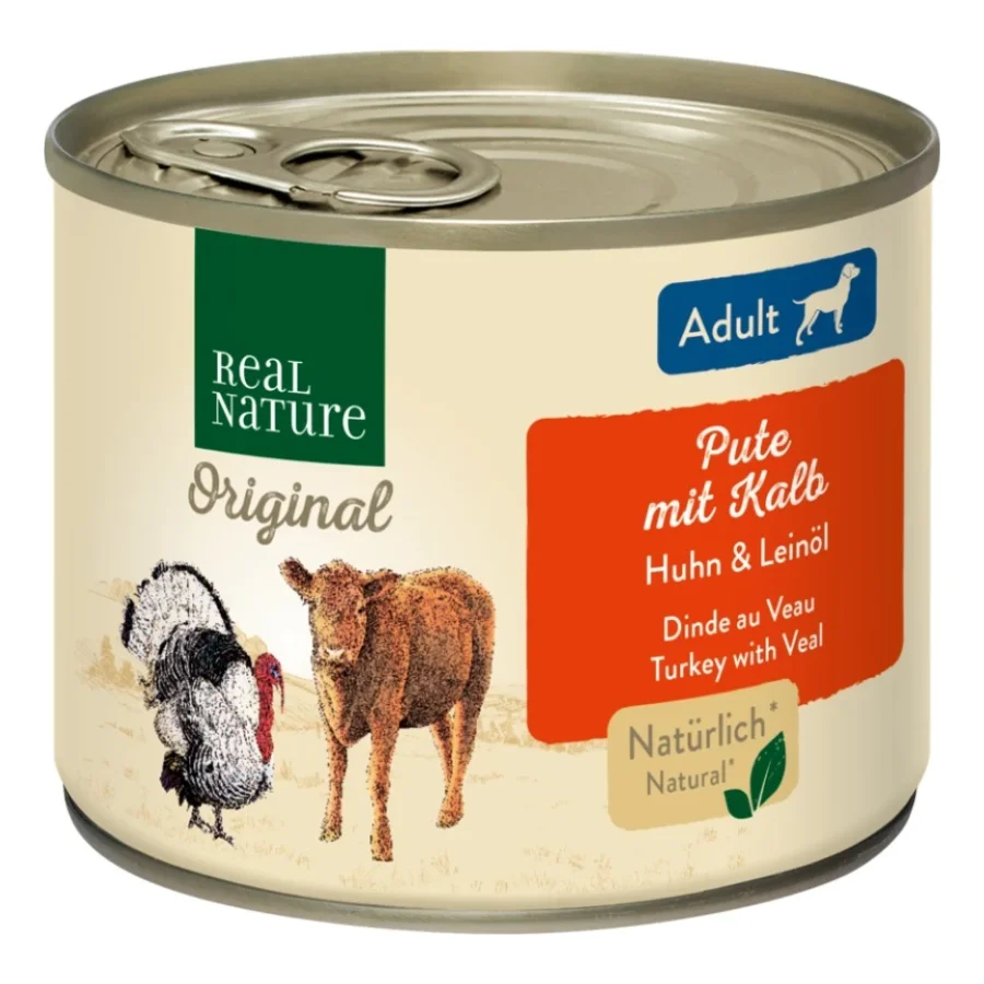 REAL NATURE Adult Dinde au veau 12x200 g