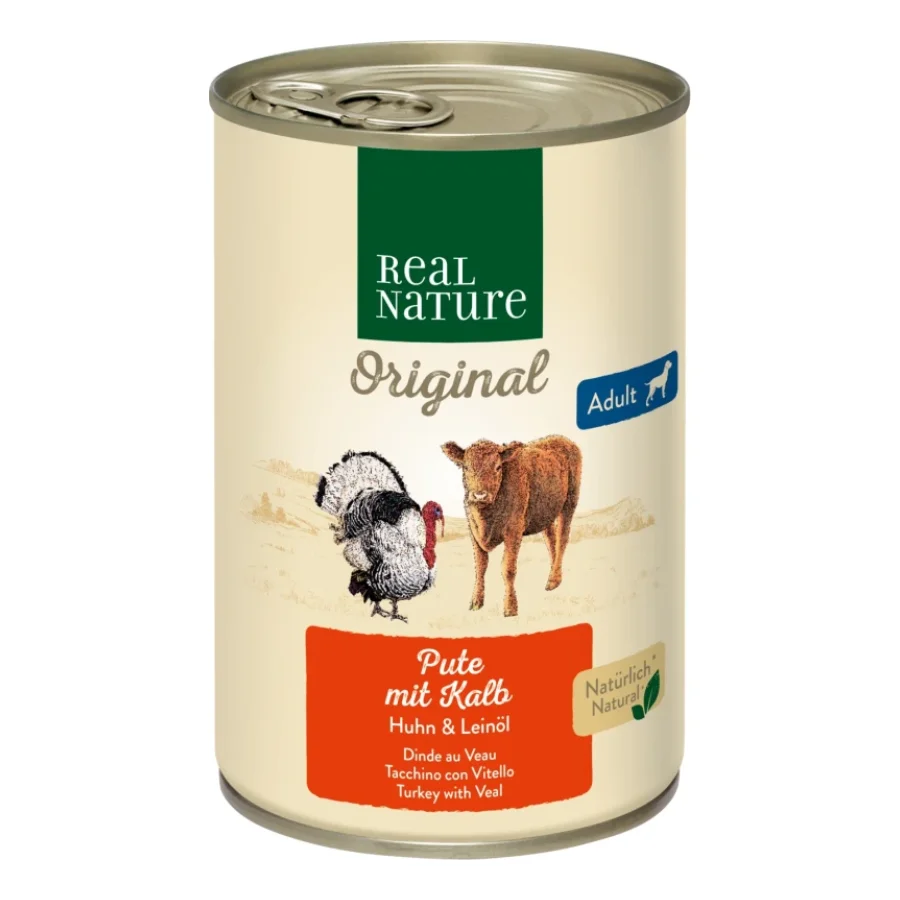 REAL NATURE Adult Dinde au veau 24x400 g