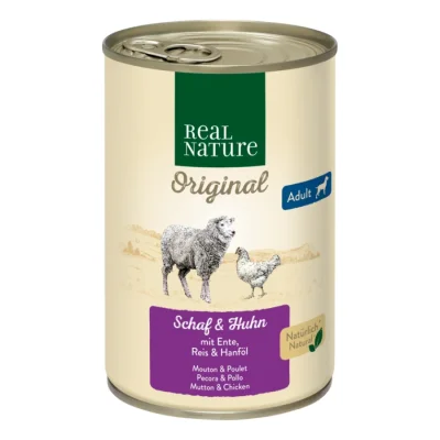 REAL NATURE Adult Mouton et poulet 24x400 g