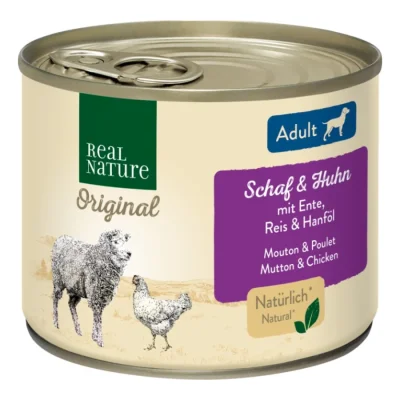 REAL NATURE Adult Mouton et poulet 6x200 g