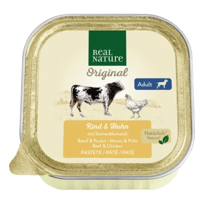 REAL NATURE Adult Poulet et bœuf 34x100 g