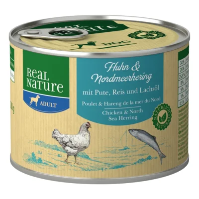 REAL NATURE Adult Poulet et hareng de la mer du Nord 6x200 g