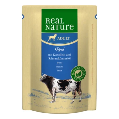 REAL NATURE Adult Sachets Bœuf aux Pommes de terre 6x300 g