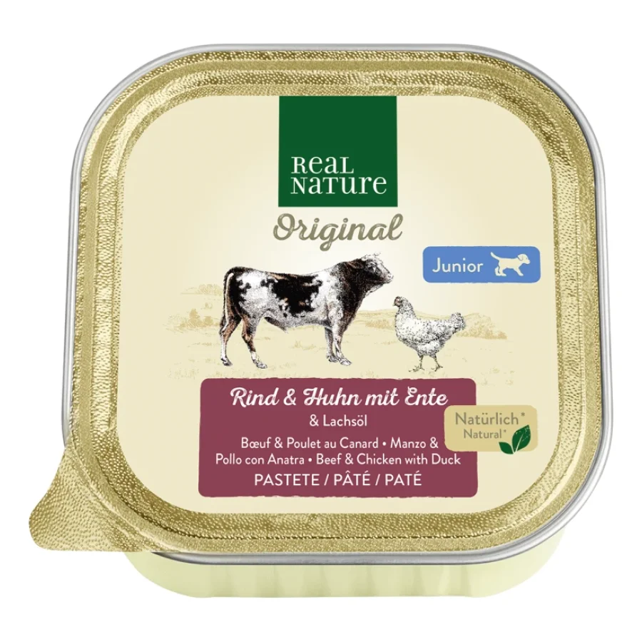 REAL NATURE Junior Bœuf et Poulet au Canard 68x100 g
