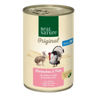 REAL NATURE Junior Lapin et dinde 12x400 g