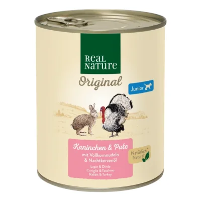REAL NATURE Junior Lapin et dinde 24x800 g
