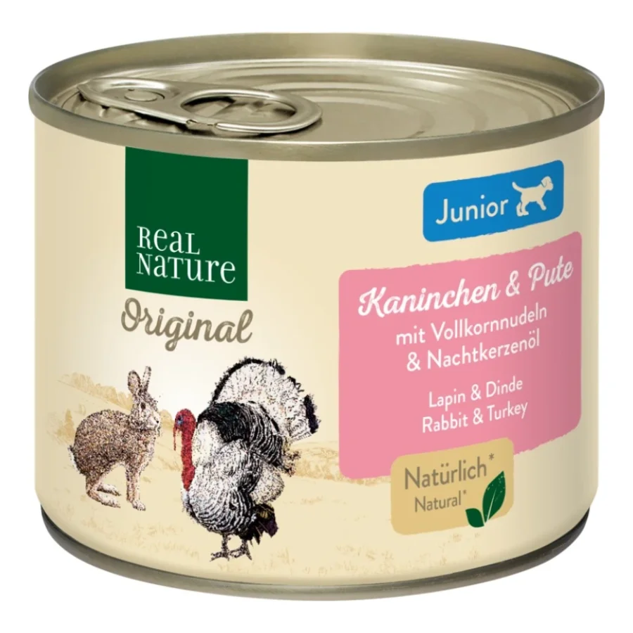 REAL NATURE Junior Lapin et dinde 6x200 g