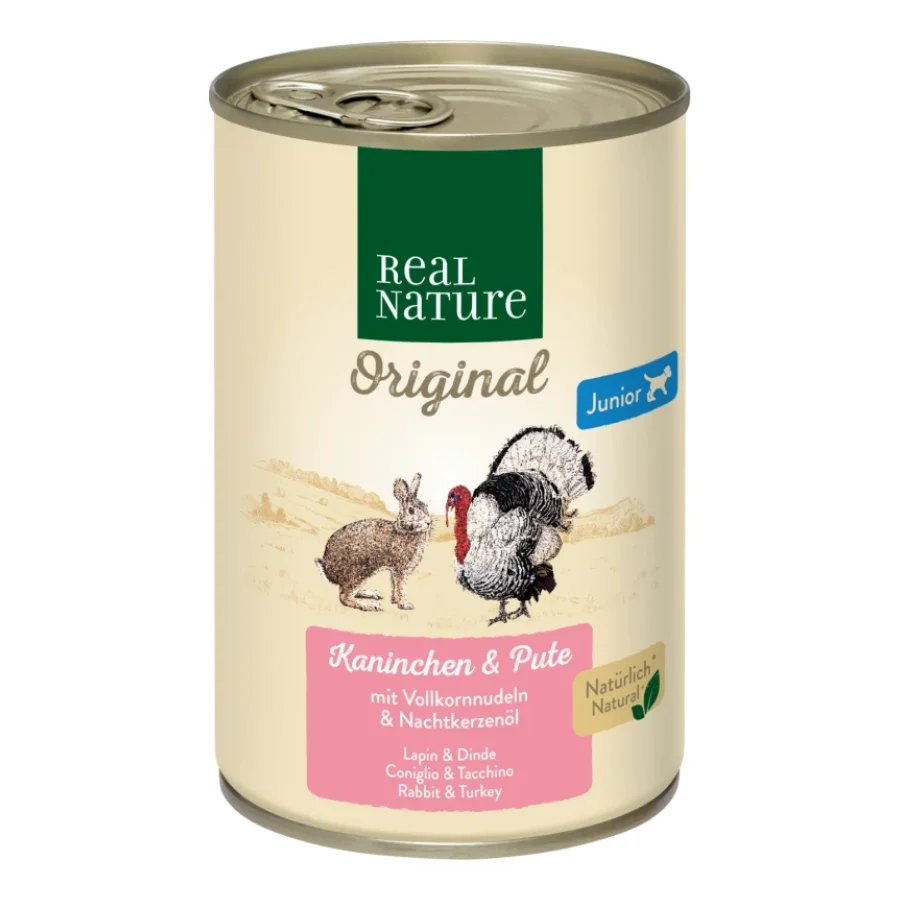 REAL NATURE Junior Lapin et dinde 6x400 g