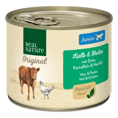 REAL NATURE Junior Volaille et veau 24x200 g
