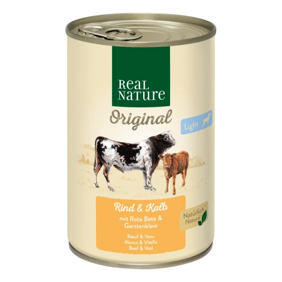 REAL NATURE Light Bœuf et veau 6x400 g