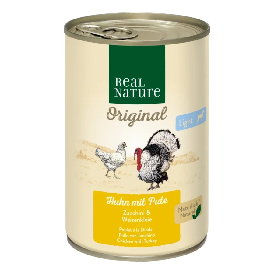 REAL NATURE Light Poulet avec dinde 24x400 g