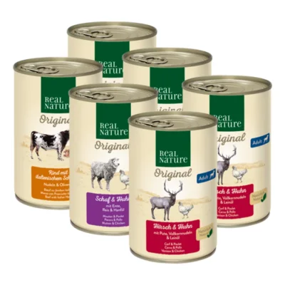 REAL NATURE Lot mixte Original Adult 6 x 400 g Pack mix 1