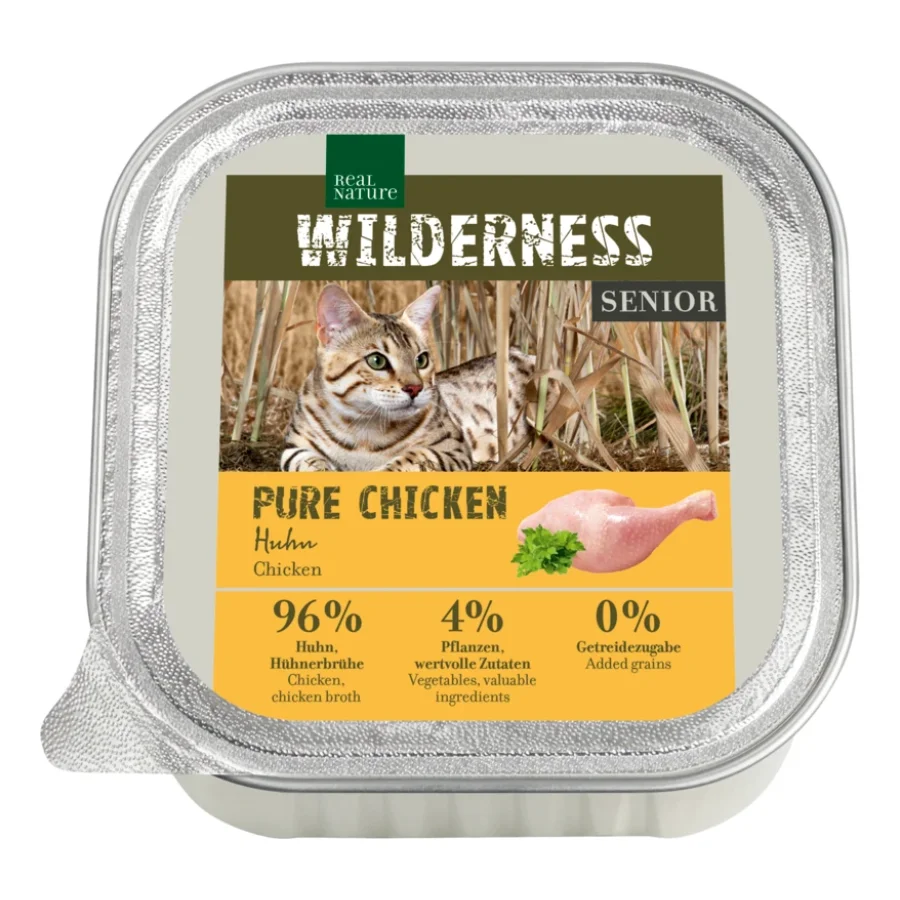 REAL NATURE NOURRITURE HUMIDE POUR CHAT WILDERNESS, SENIOR Poulet 16x100 g
