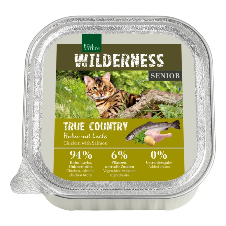 REAL NATURE NOURRITURE HUMIDE POUR CHAT WILDERNESS, SENIOR Poulet avec saumon 16x100 g