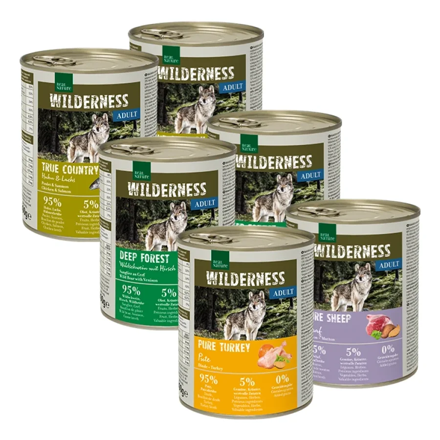 REAL NATURE Pack mixte Wilderness Adult 6 x 800 g Pack mix 1
