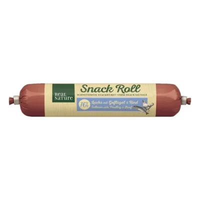 REAL NATURE Saucisse 12 x 80 g Saumon, volaille et bœuf