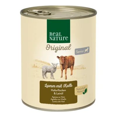 REAL NATURE Senior Agneau et veau 12x800 g