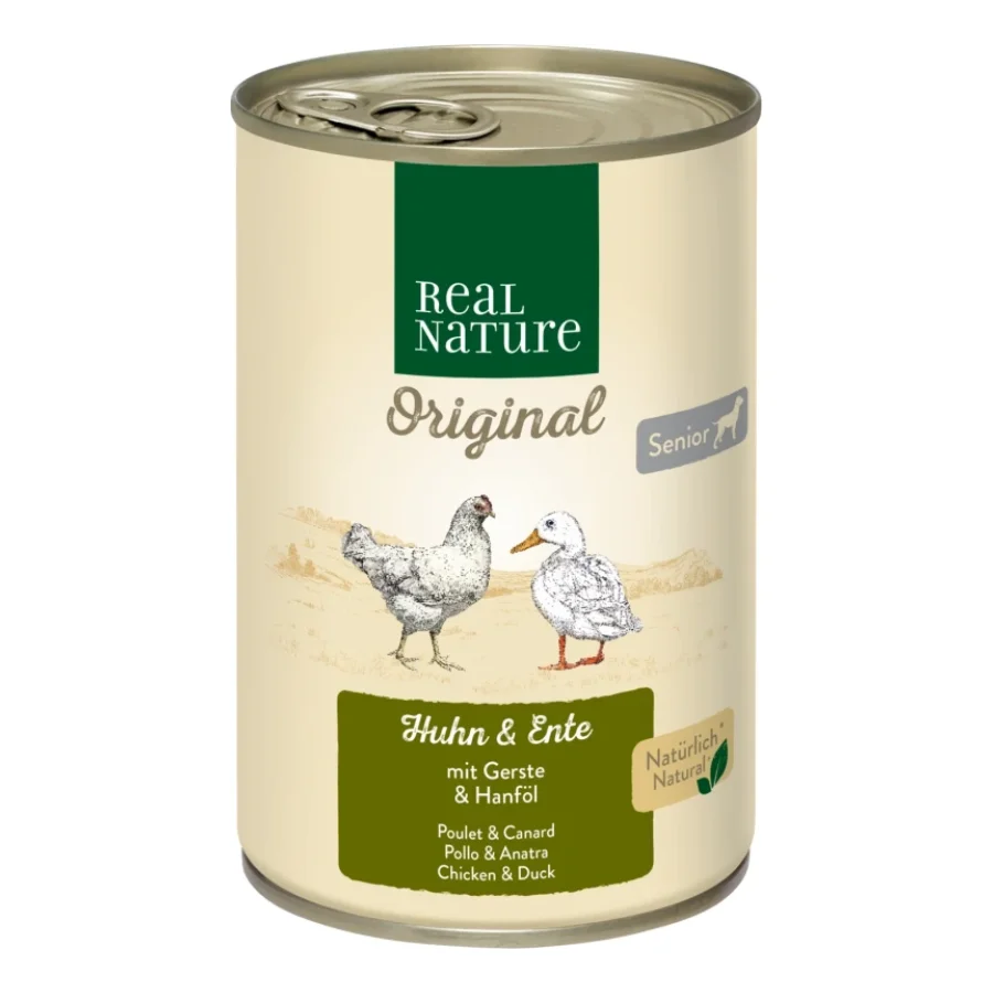 REAL NATURE Senior Poulet et canard 24x400 g