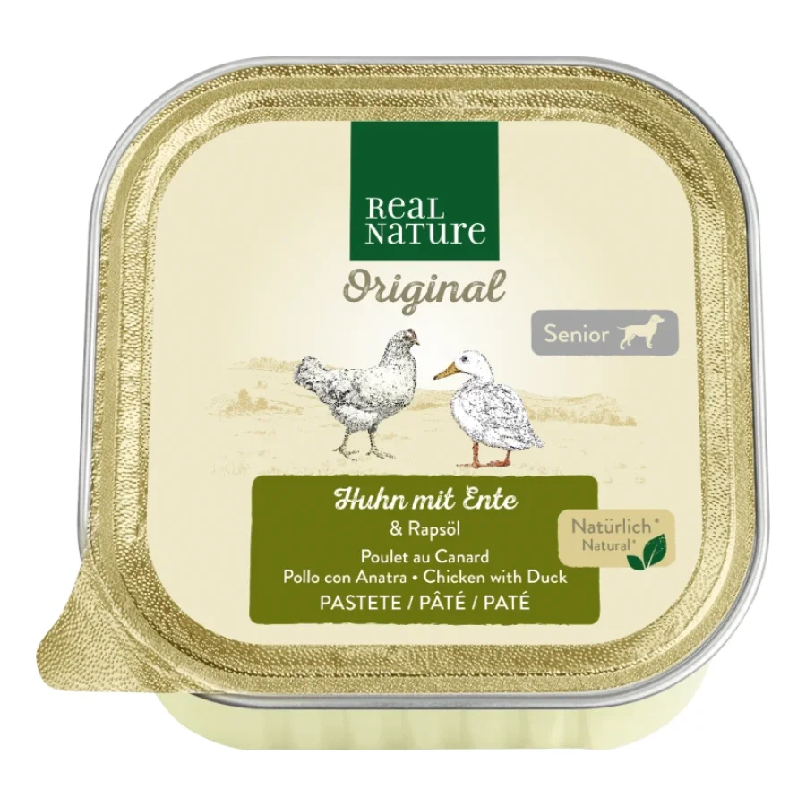 REAL NATURE Senior Poulet et canard 34x100 g