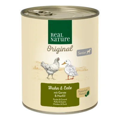 REAL NATURE Senior Poulet et canard 6x800 g