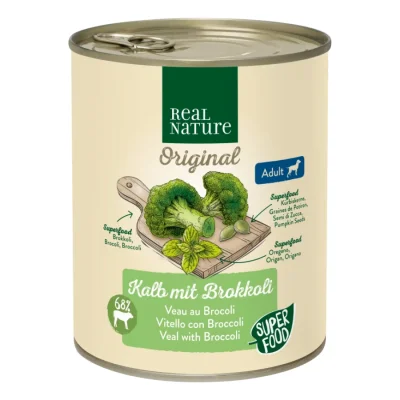 REAL NATURE Superfood Adult Veau au brocoli 12x800 g