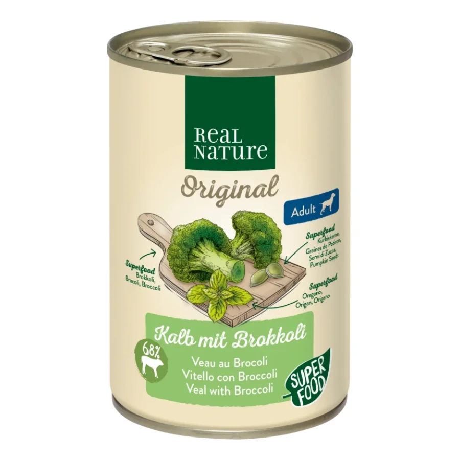 REAL NATURE Superfood Adult Veau au brocoli 6x400 g
