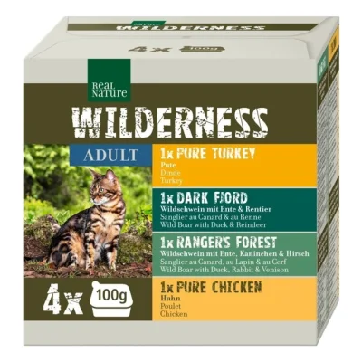 REAL NATURE Wilderness Adult 4 x 100 g Multipack 1