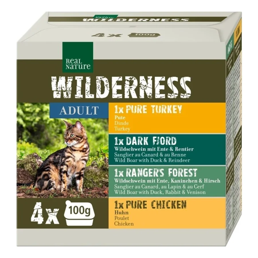 REAL NATURE Wilderness Adult 4 x 100 g Multipack 1