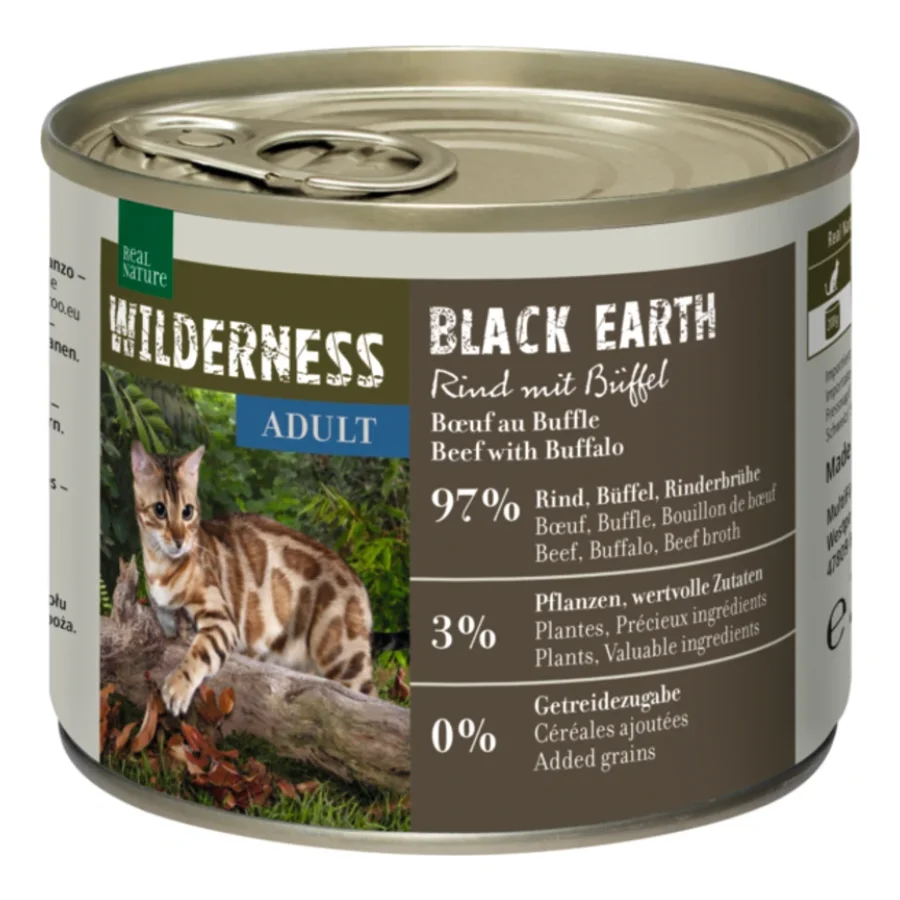 REAL NATURE WILDERNESS Adult Black Earth bœuf & buffle 12x200 g