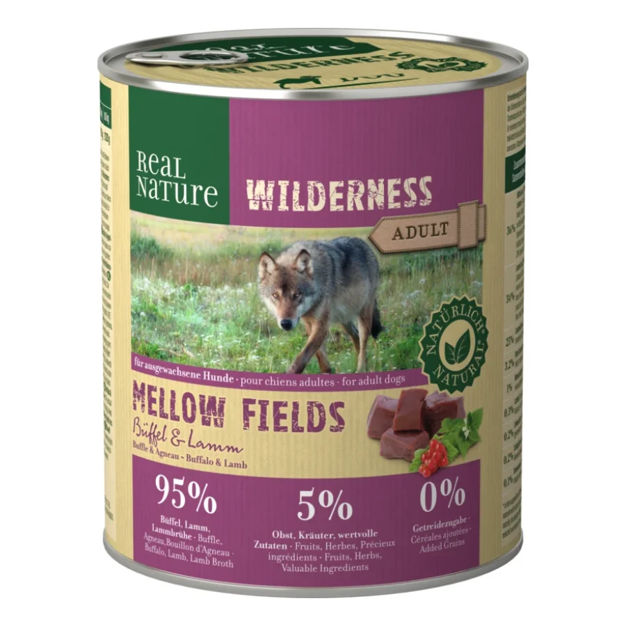 REAL NATURE WILDERNESS Adult Mellow Fields - Buffle & Agneau 24x800 g