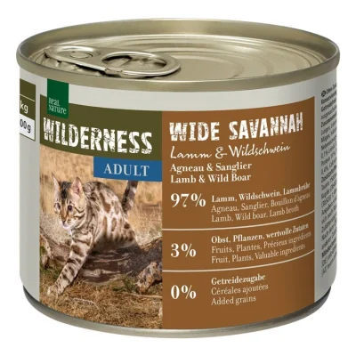 REAL NATURE WILDERNESS Adult Wide Savannah agneau & sanglier 12x200 g