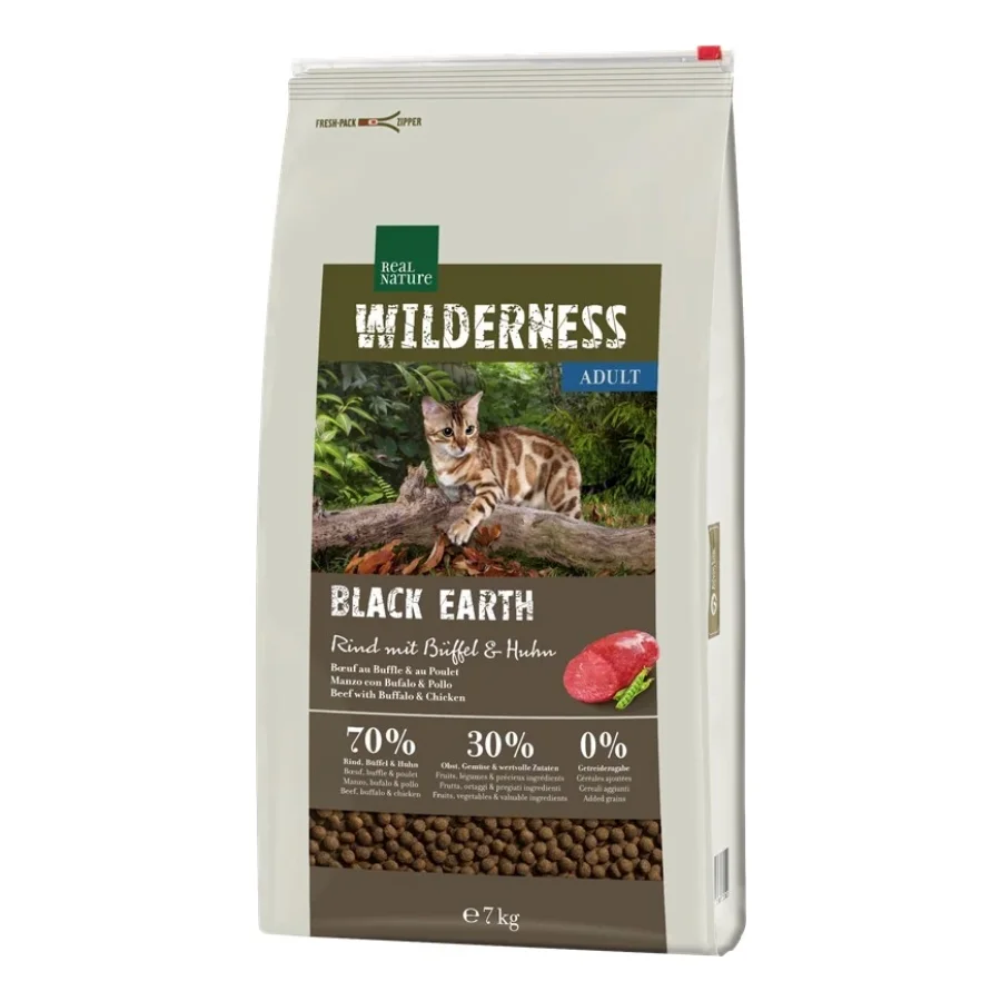 REAL NATURE WILDERNESS Black Earth Adult Bœuf, buffle et poulet 7 kg