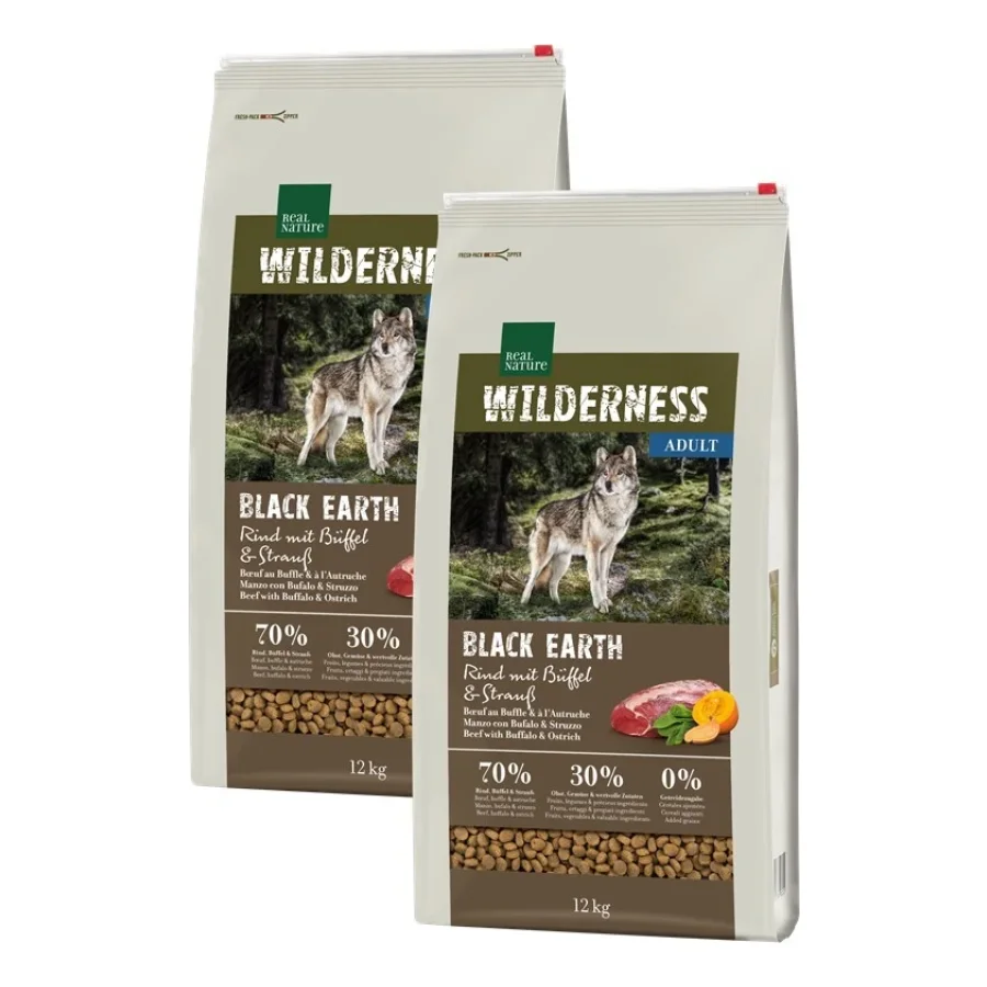 REAL NATURE WILDERNESS Black Earth Bœuf & buffle 2x12 kg