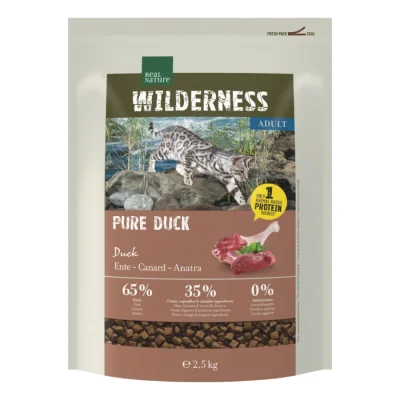 REAL NATURE WILDERNESS Croquettes pour chat, Adulte, Pur Canard 2,5 kg