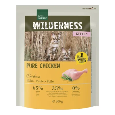 REAL NATURE WILDERNESS Croquettes pour chat, chaton, Pure Chicken 300 g