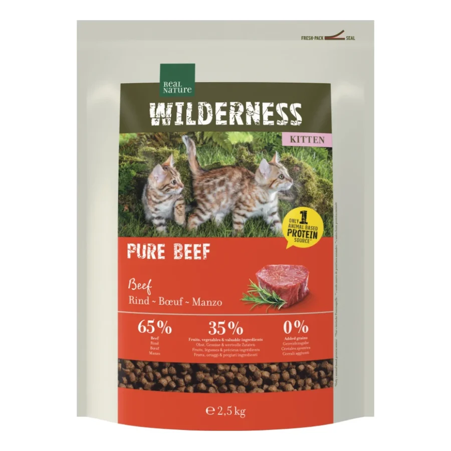 REAL NATURE WILDERNESS Croquettes pour chaton Pure Beef 2,5 kg