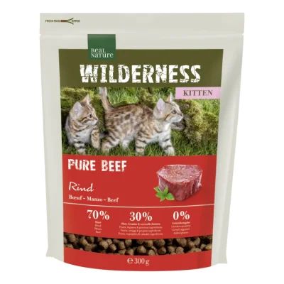 REAL NATURE WILDERNESS Croquettes pour chaton Pure Beef 300 g